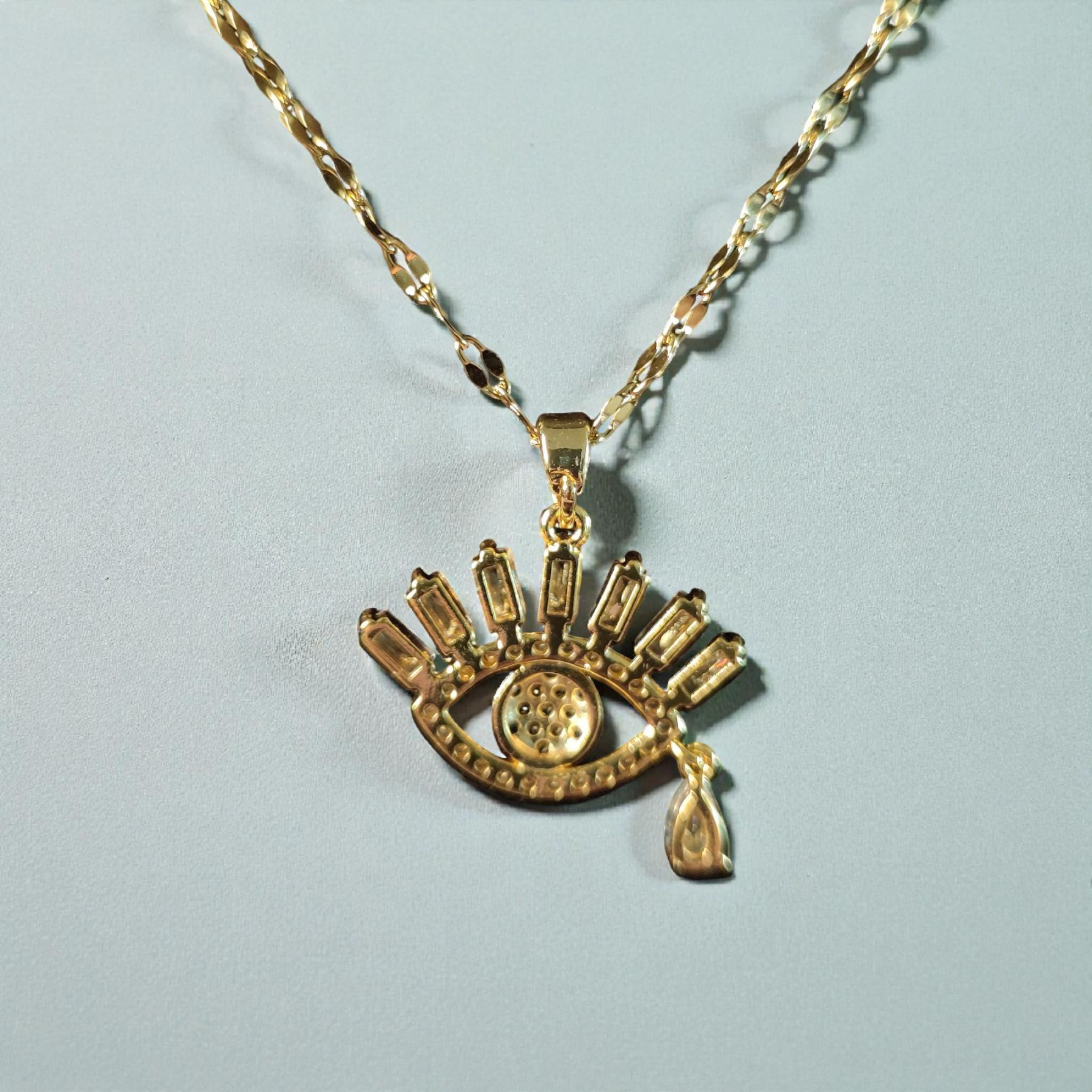 Crystal Evil Eye Chain Necklace