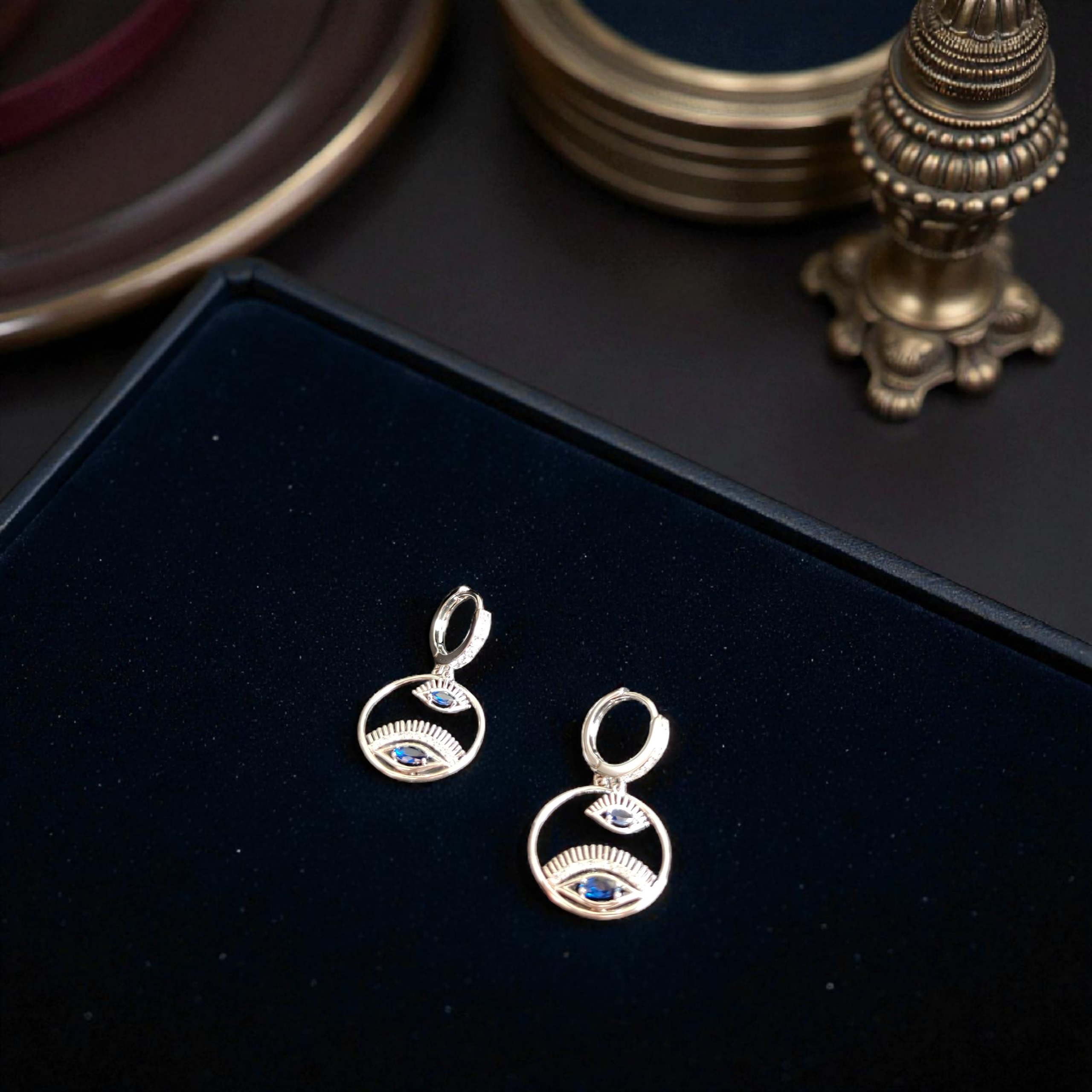 Evil Eye Hoop Earrings