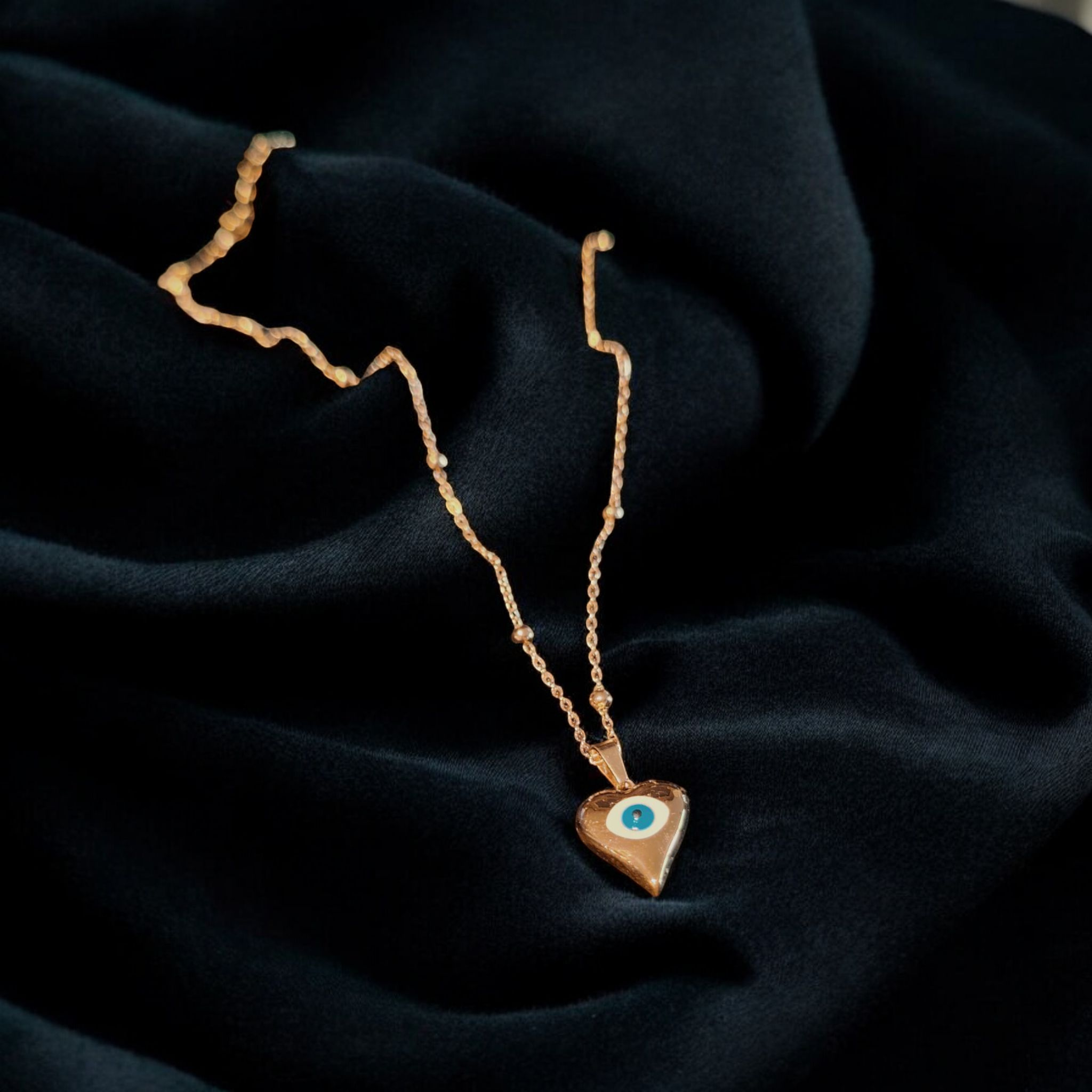 Evil Eye Heart Necklace