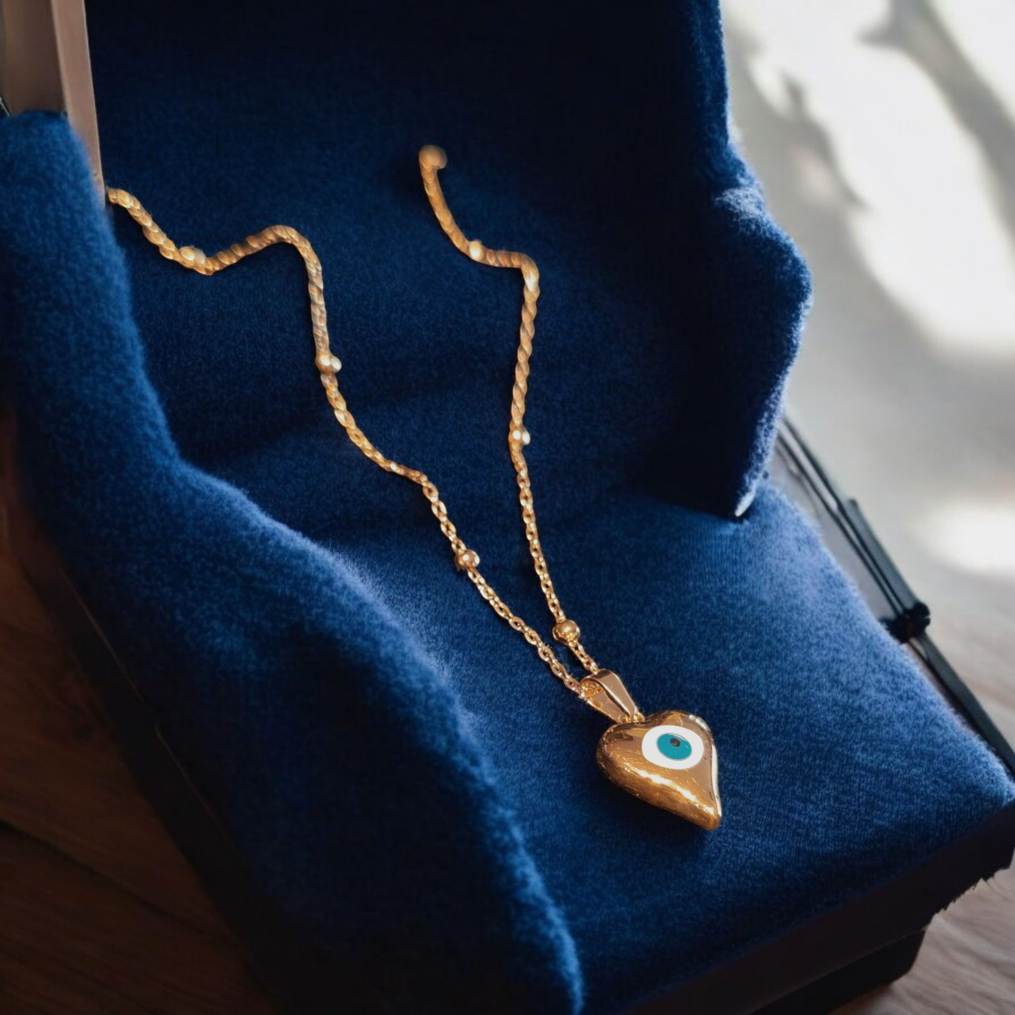 Evil Eye Heart Necklace