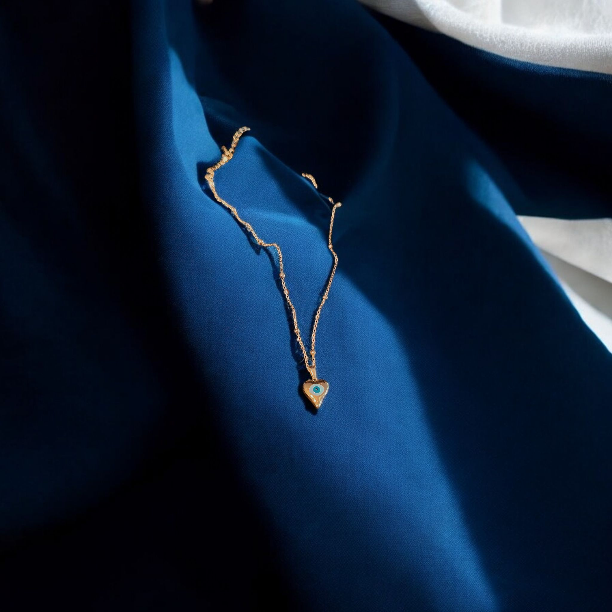 Evil Eye Heart Necklace