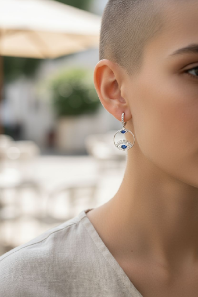 Evil Eye Hoop Earrings