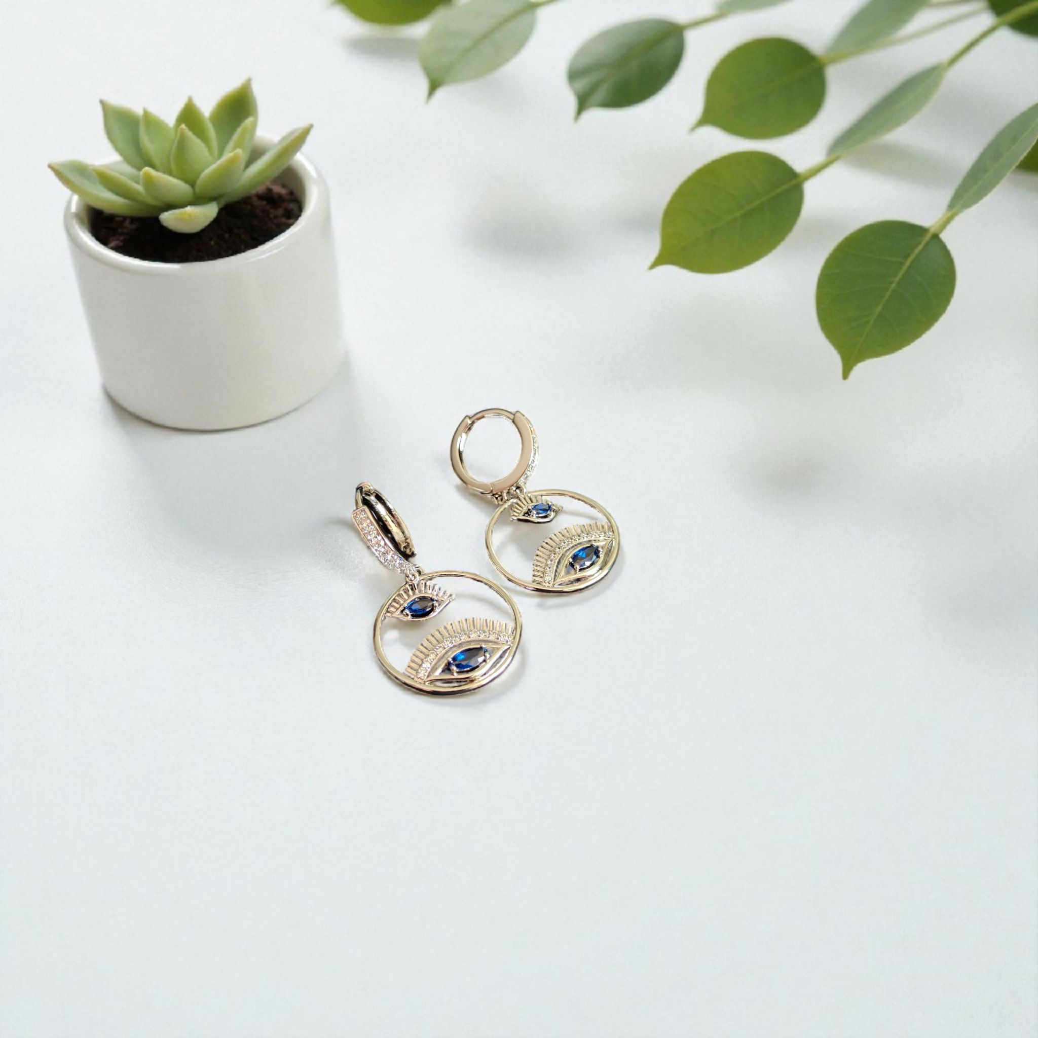 Evil Eye Hoop Earrings