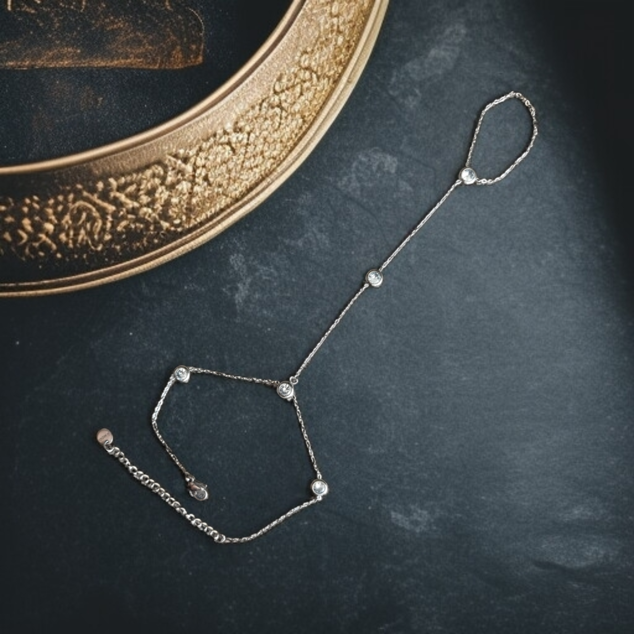 Silver Plated Shahmeran Bracelet with Zirconia